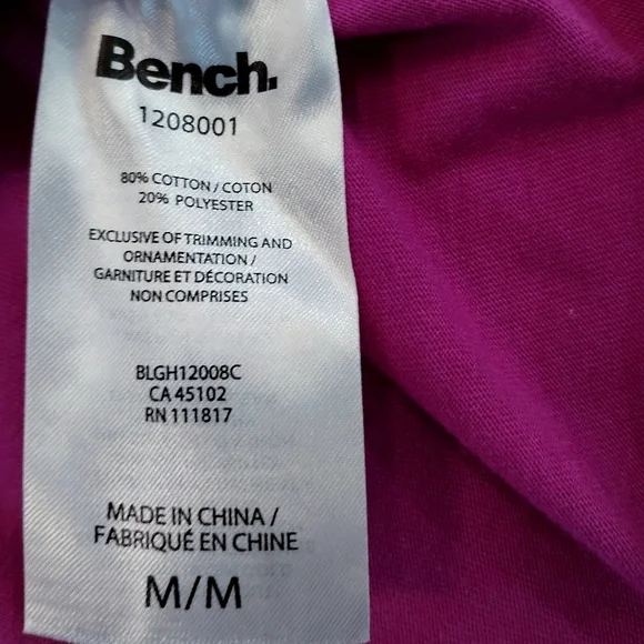 Bench Soft Magenta Ruched Logo Tee - Picture 6 of 7